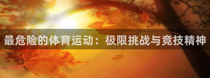 3377体育app官网下载地址：最危险的体育运动：极限挑战与竞技精神