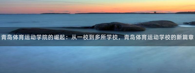 3377体育在线登录官网入口：青岛体育运动学院的崛起：从一校到多所学校，青岛体育运动学校的新篇章